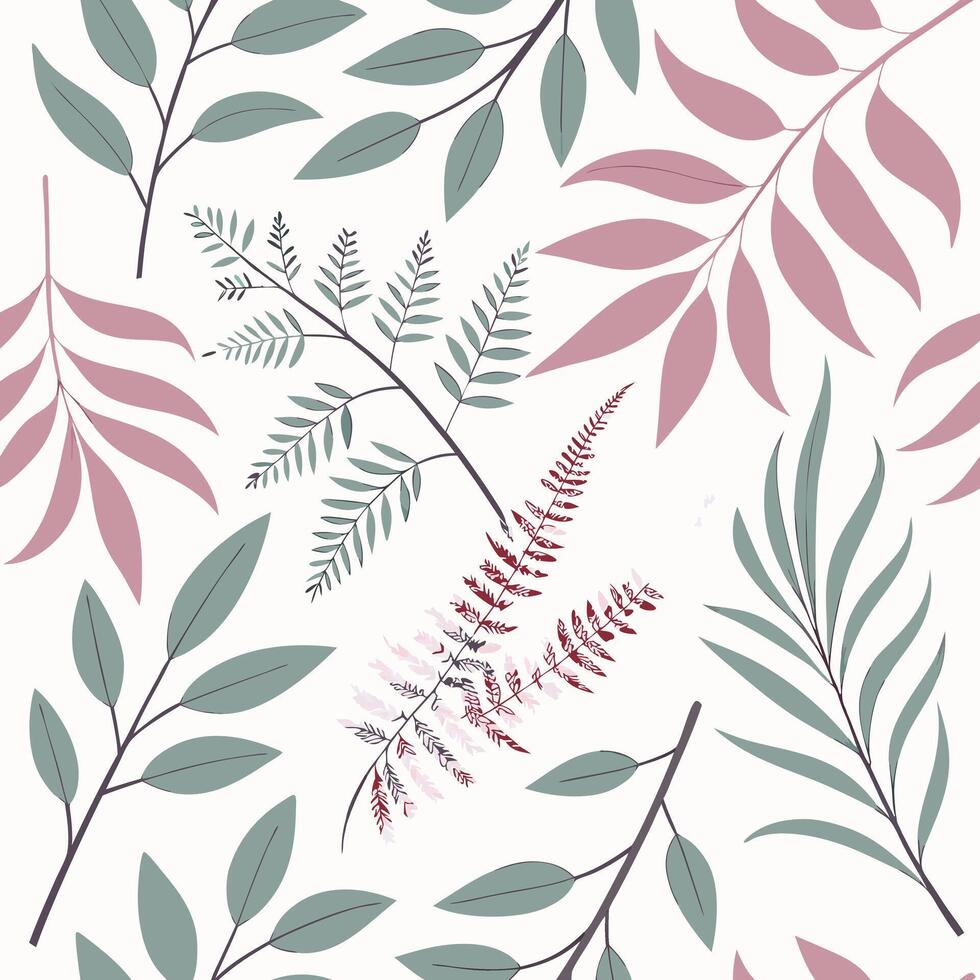 wildflower themed seamless pattern with gentle textures vector