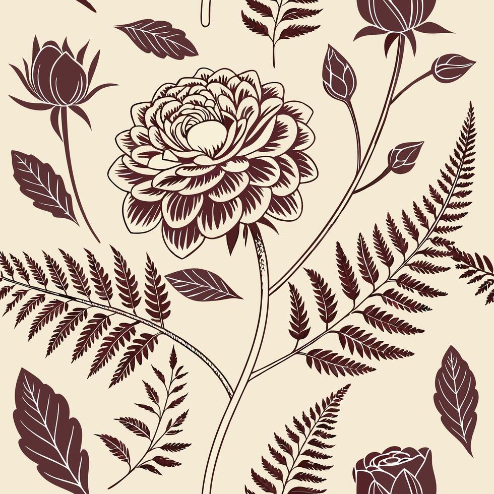 create a seamless terrazzo pattern with colorful botanical shapes vector