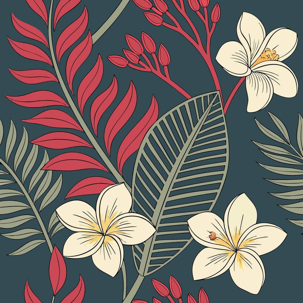 geometric seamless floral pattern for modern themes vector