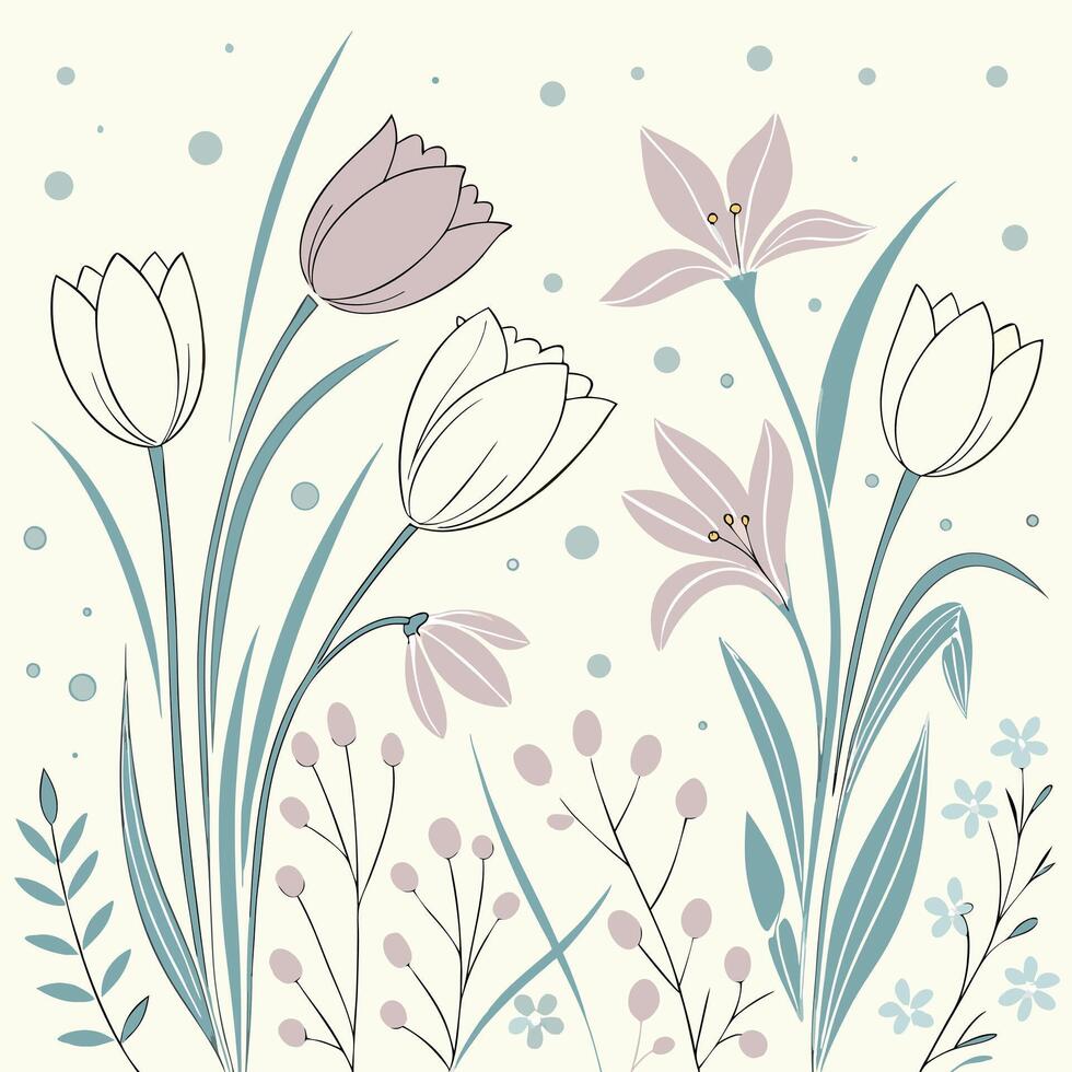 craft a seamless pattern with retro inspired geometric flowers vector