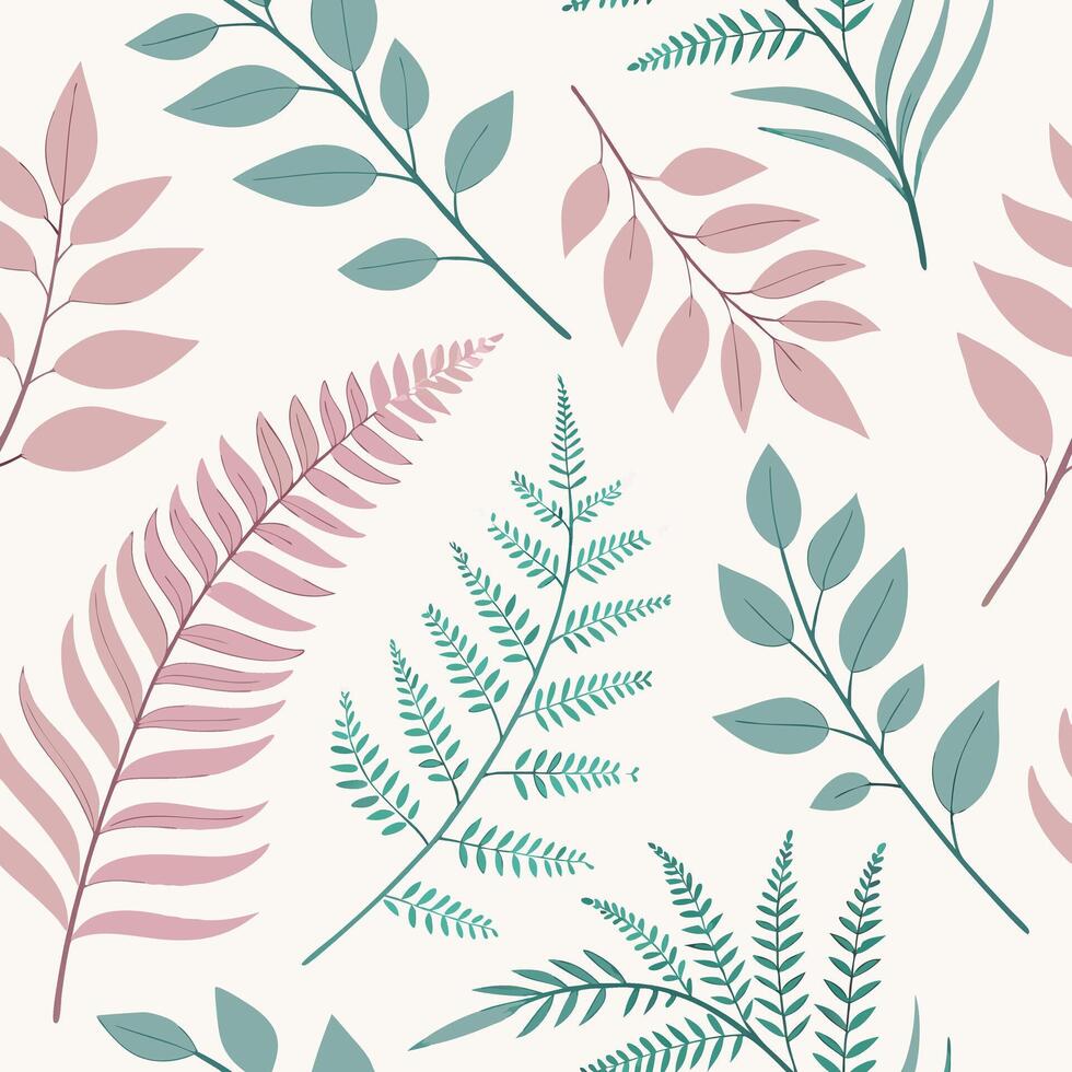 nature inspired seamless pattern with floral clusters vector
