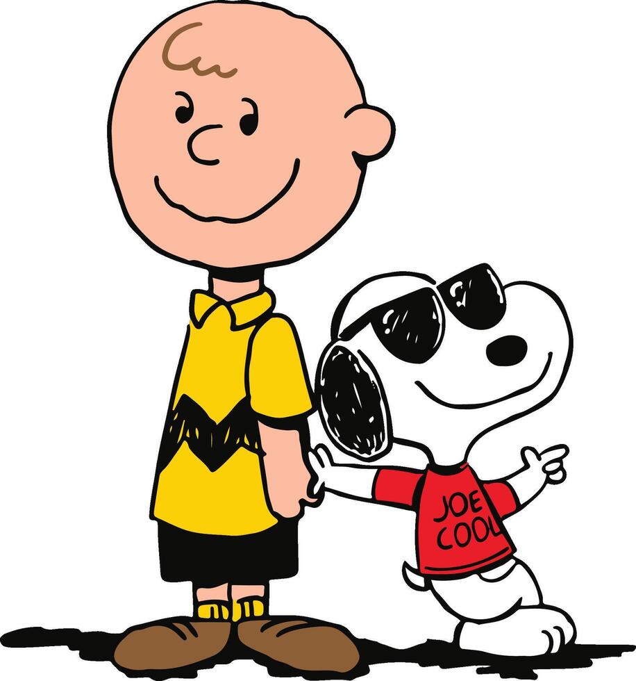 Joe Cool and Charlie Brown vector