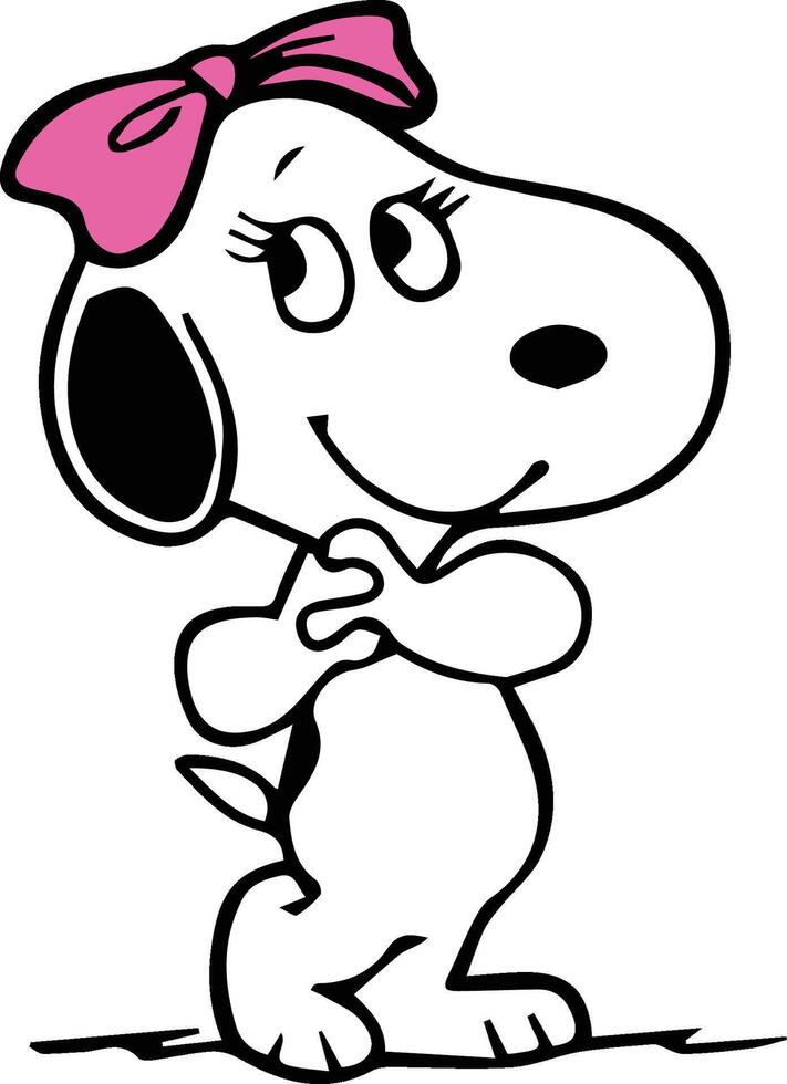 Female snoopy impress vector