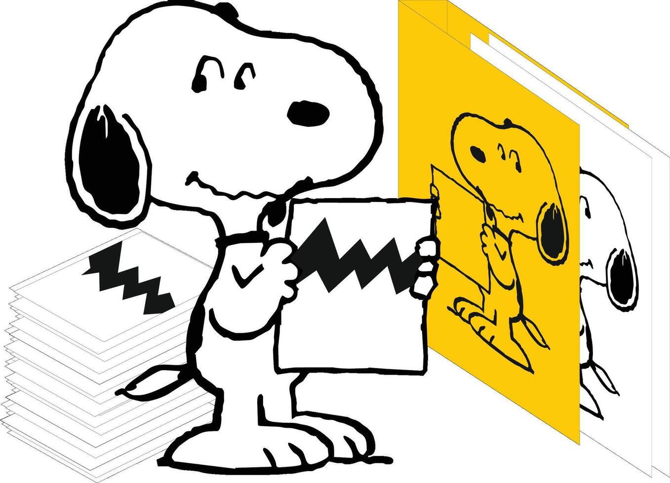 Snoopy peanuts cartoon vector