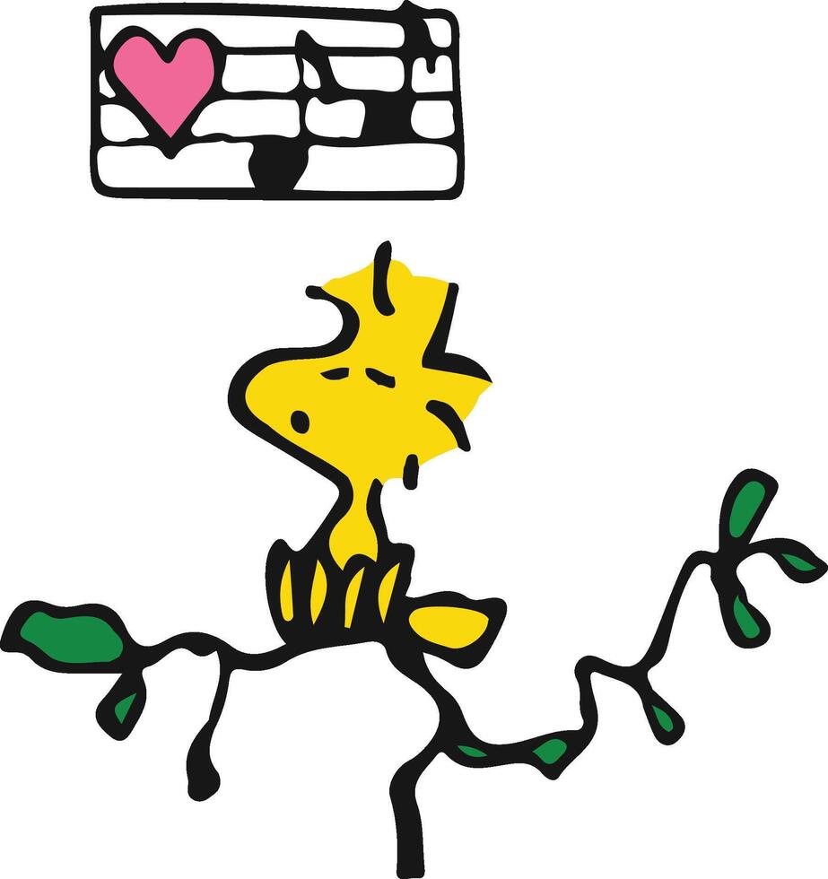 woodstock singing love vector