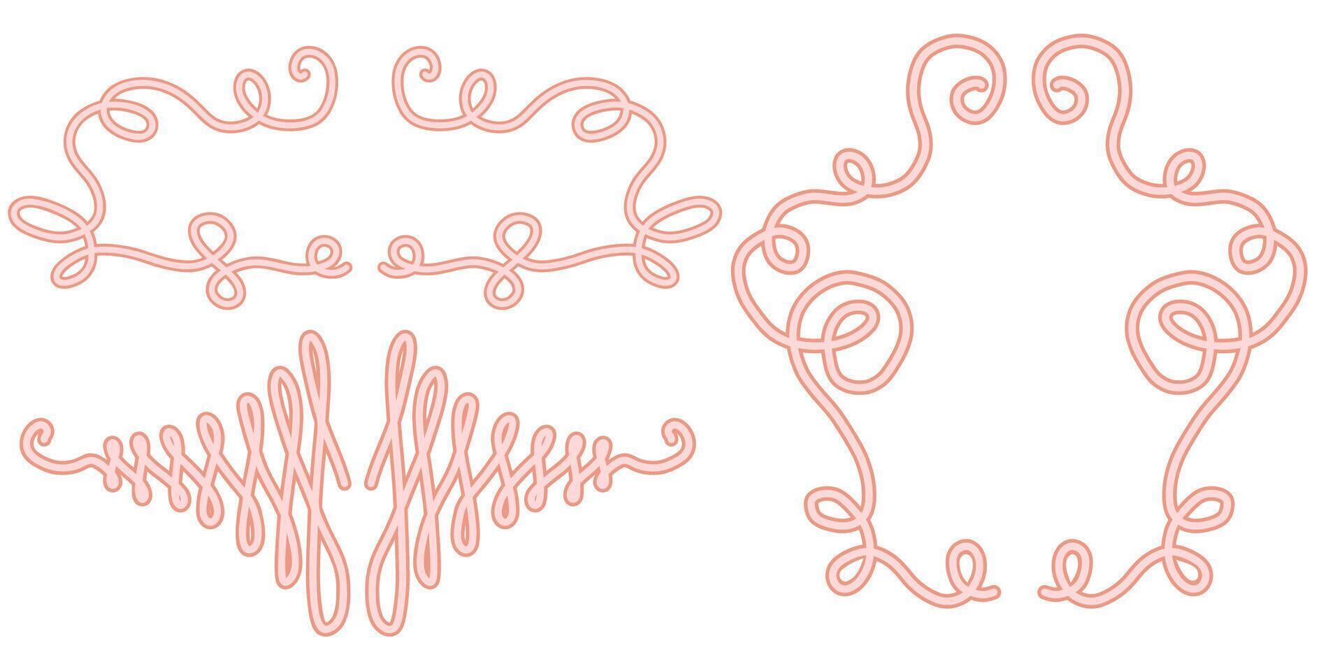 Elegant vintage calligraphic frames set for invitations certificates and greeting cards vector