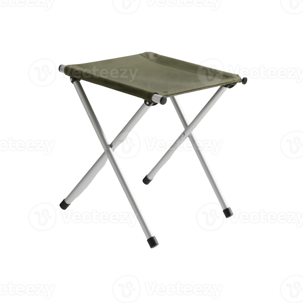 A small stool with a green seat and a metal frame png