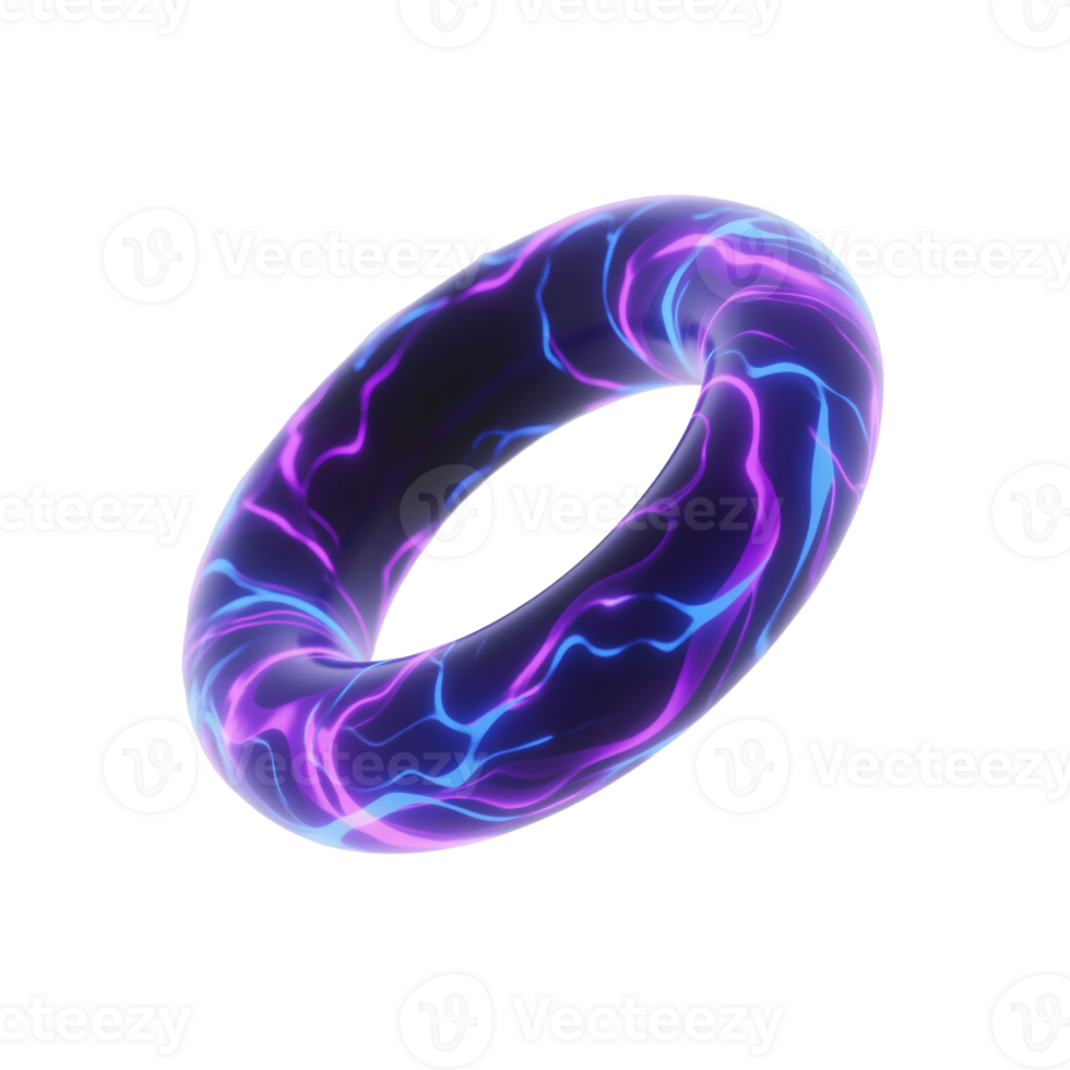 An image of a ring with purple lightning png