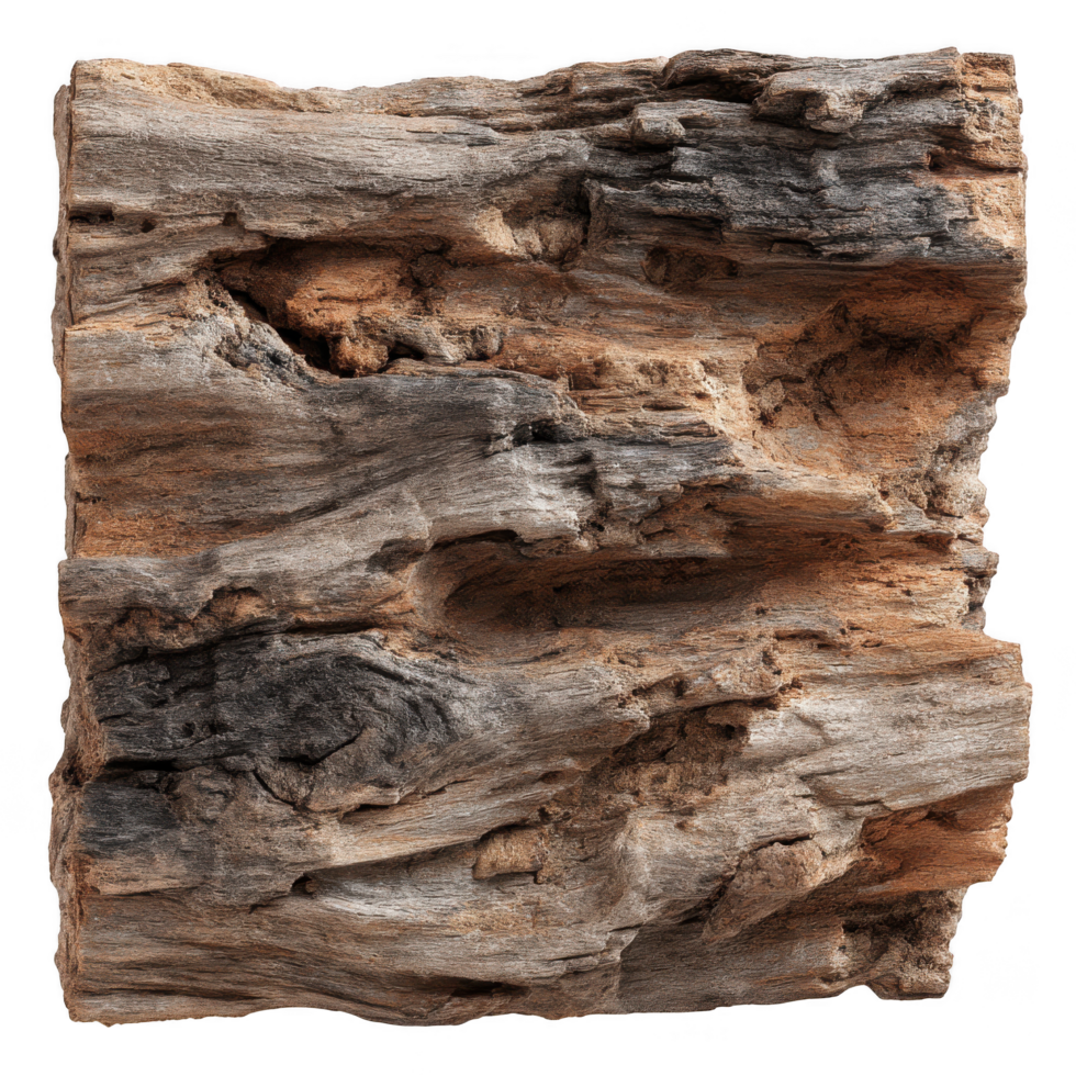 Petrified wood texture showcases unique fossilized appearance with intricate patterns and earthy tones, evoking sense of natural history and timelessness png