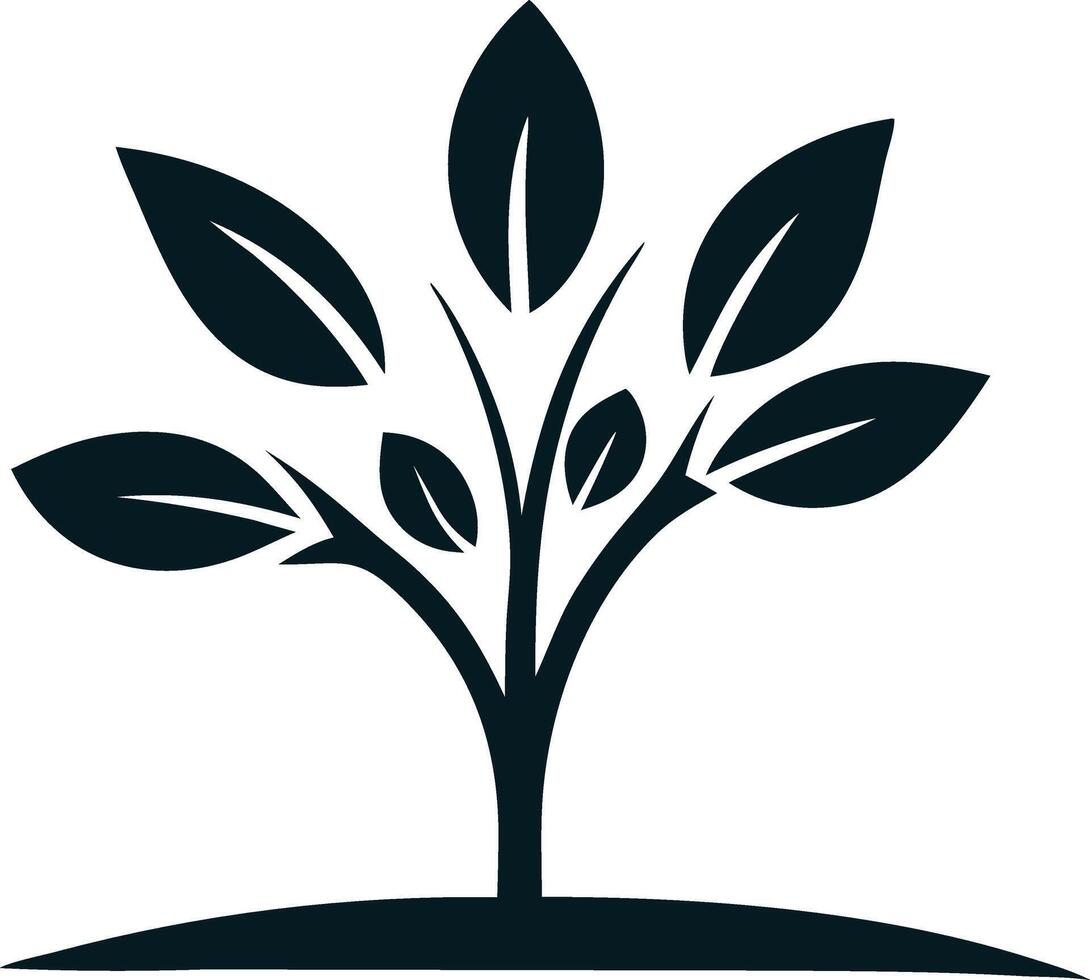 Minimalist Tree Icon vector