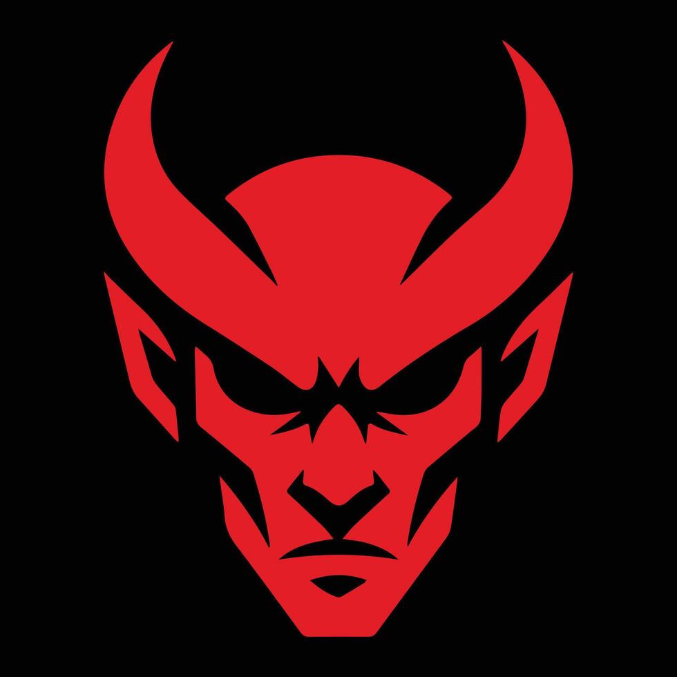 Red Devil Icon Fierce Bold Symbol of Power vector