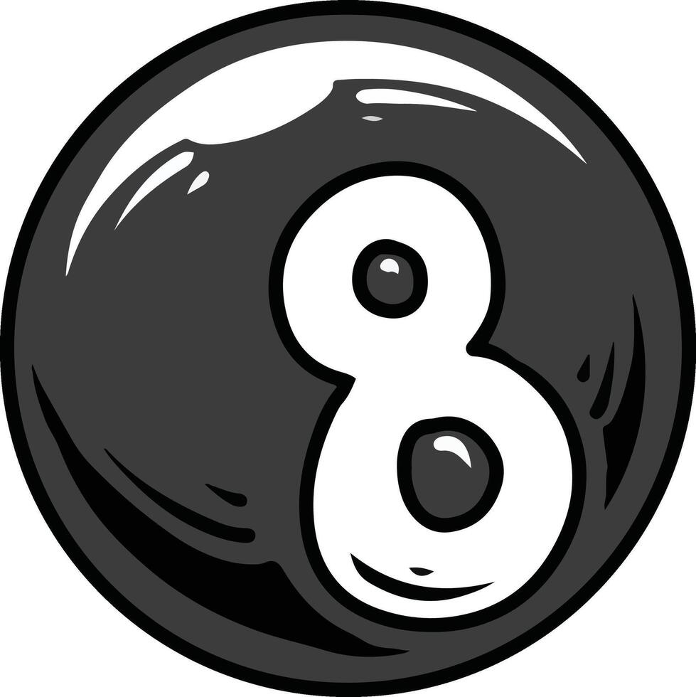 ball pool number 8 vector