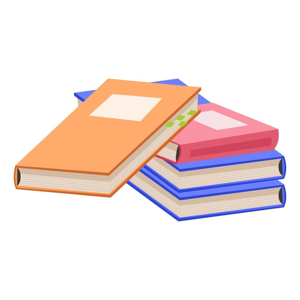 Messy books. Materials for education, reading, literature, and scientific theme. vector