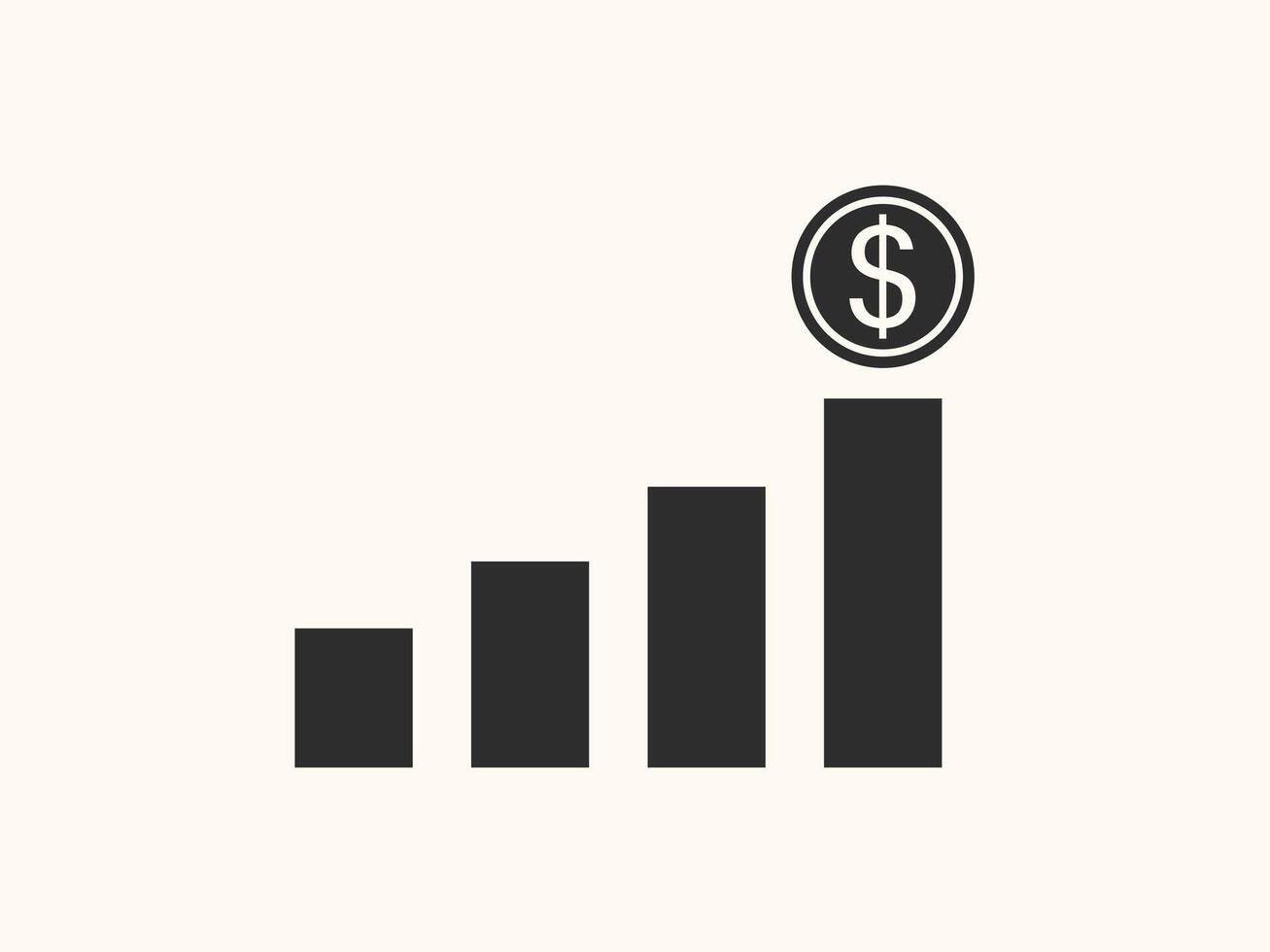 icon of investment in flat style vector