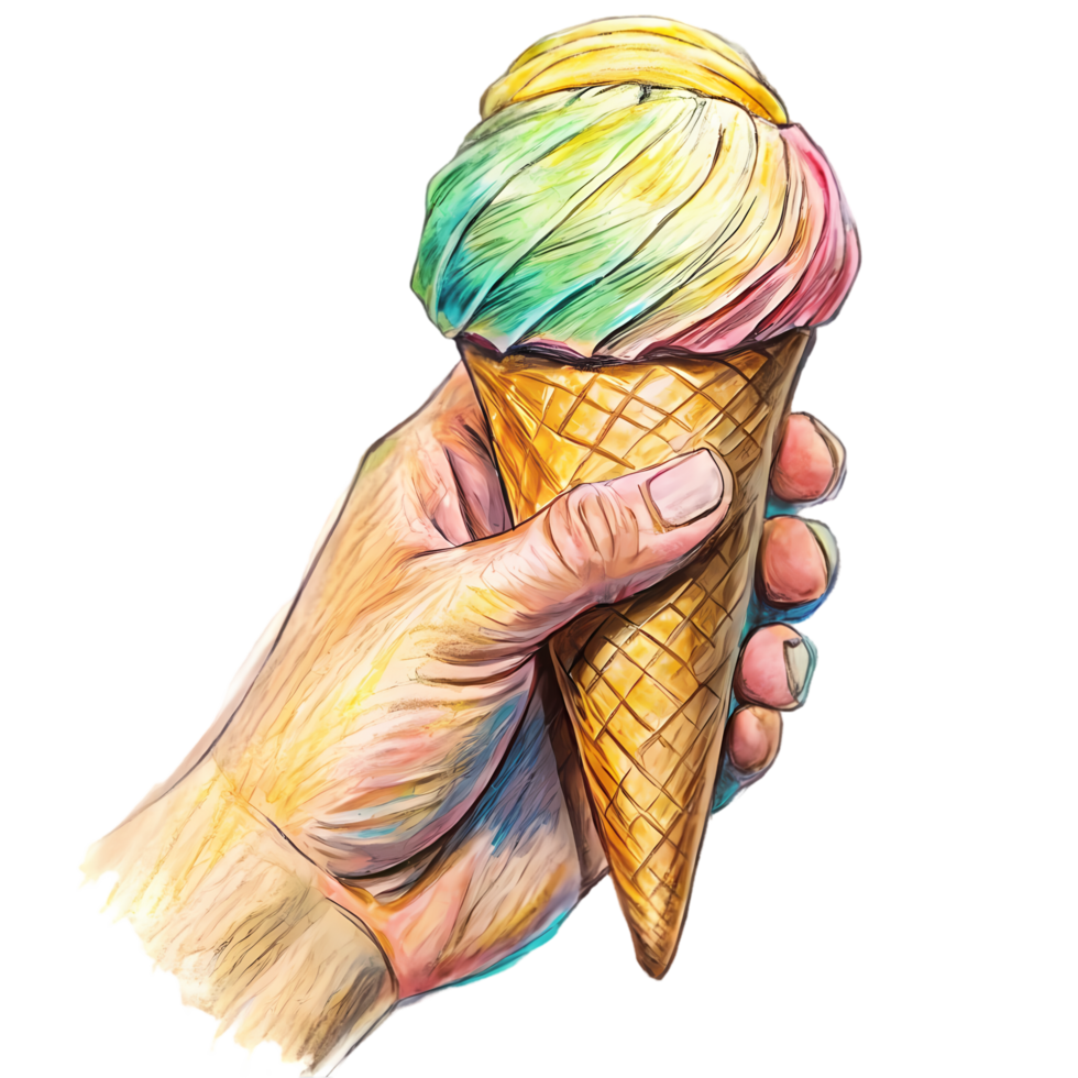 Ice Cream Cone in Fun Clip Look png
