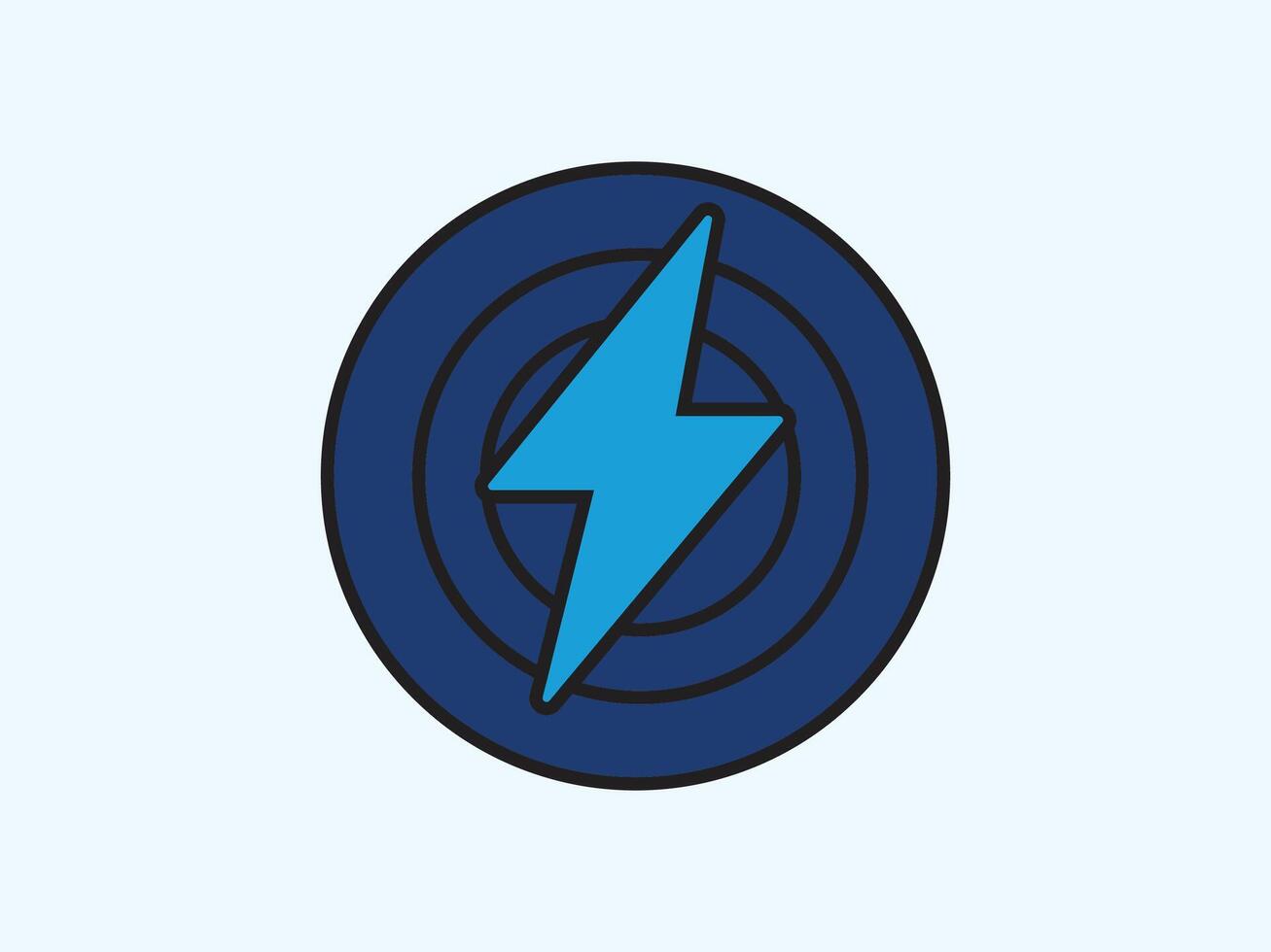 Energy icon in flat style vector