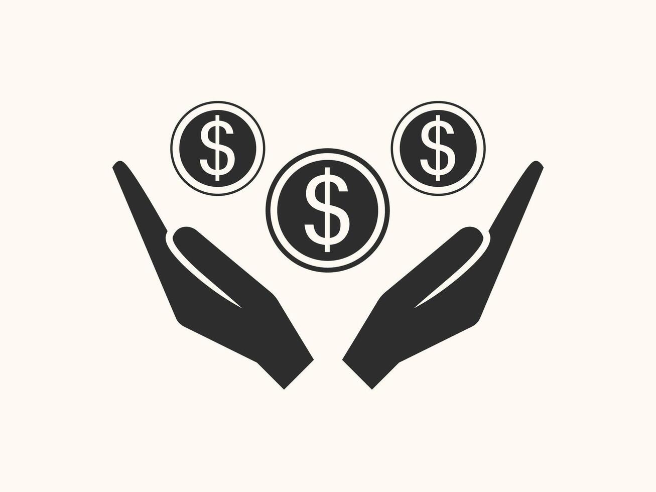 icon of savings in flat style vector