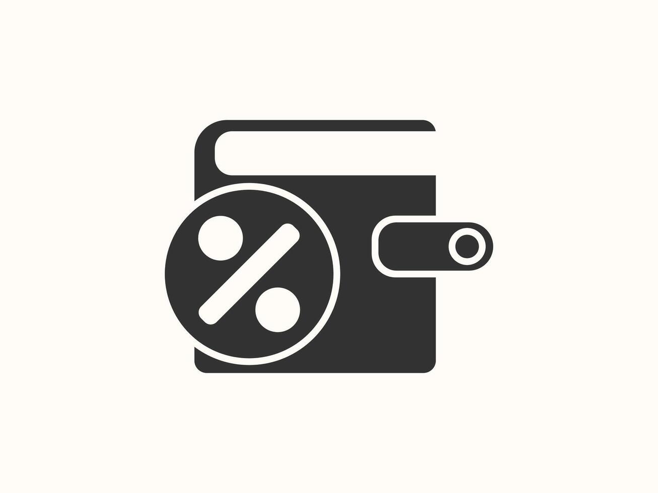 Interest wallet icon in simple design vector