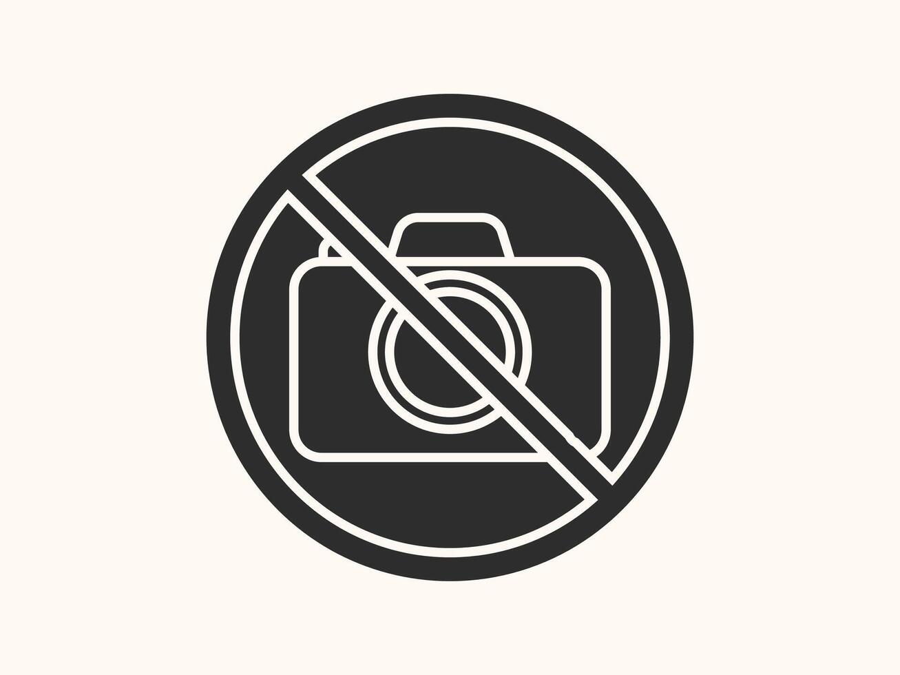no photo icon with a crossed-out camera symbol vector