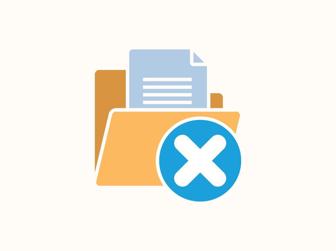 Delete file icon in simple design vector