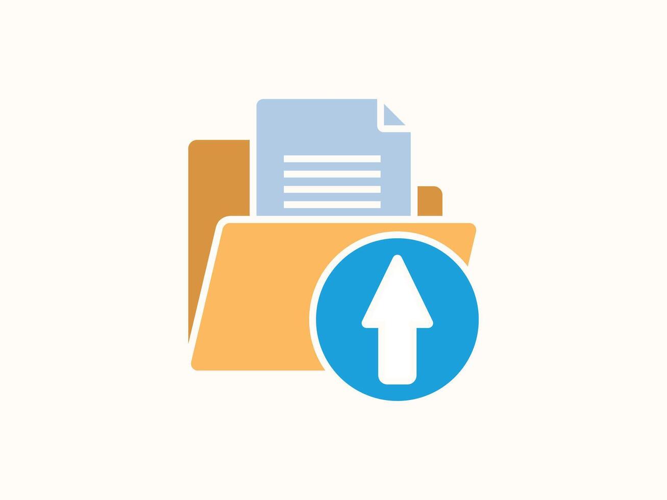 Upload file icon in simple flat style design vector