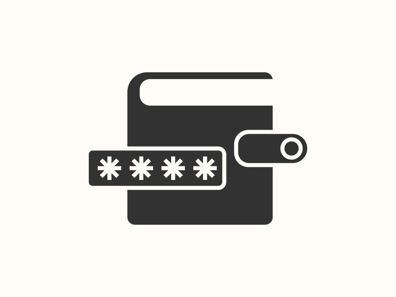 Password wallet icon in flat design vector