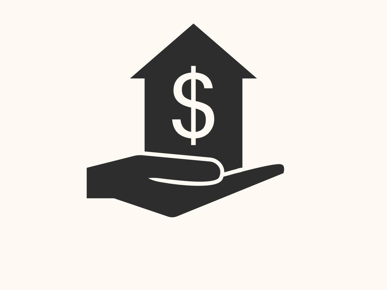 icon of a mortgage in flat style vector