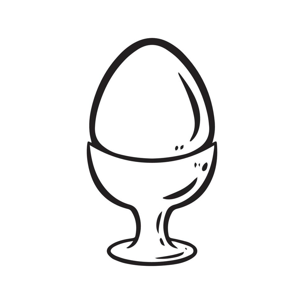 egg doodle cartoon hand drawn illustration design vector