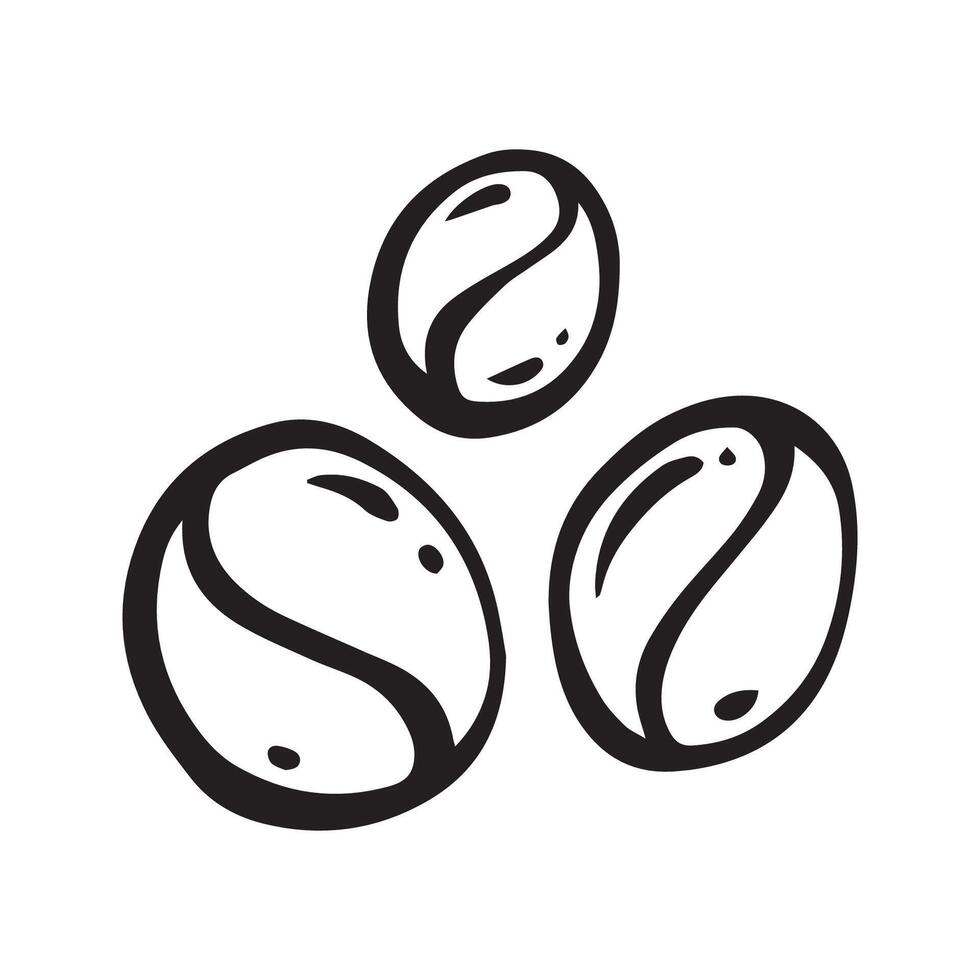 Doodle coffee shop icons. Outline hand drawn vector