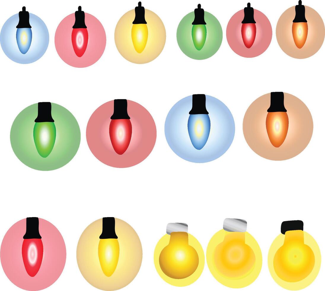 Light post with string neon effect vector