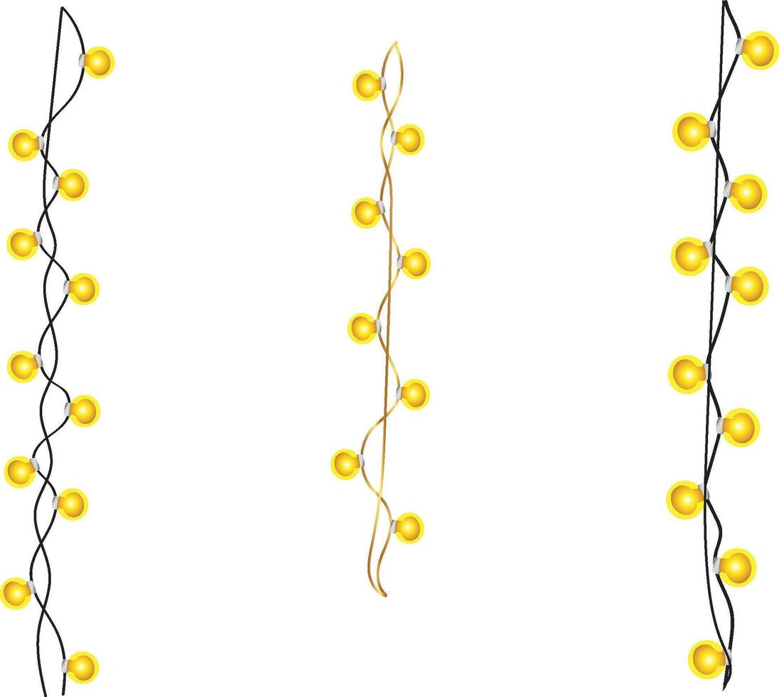 Light post with string neon effect small vector
