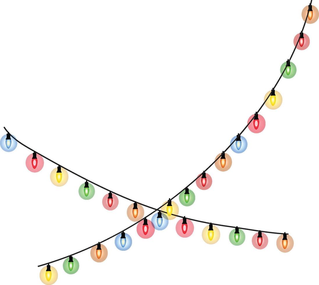 Light post with string neon vector
