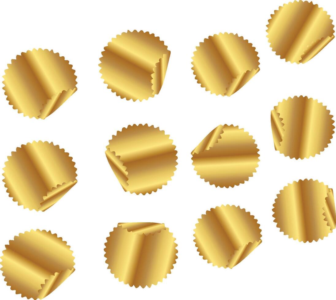 Golden paper clip vector