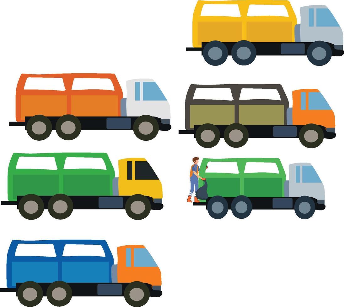 Garbage Truck Cartoon Truck vector