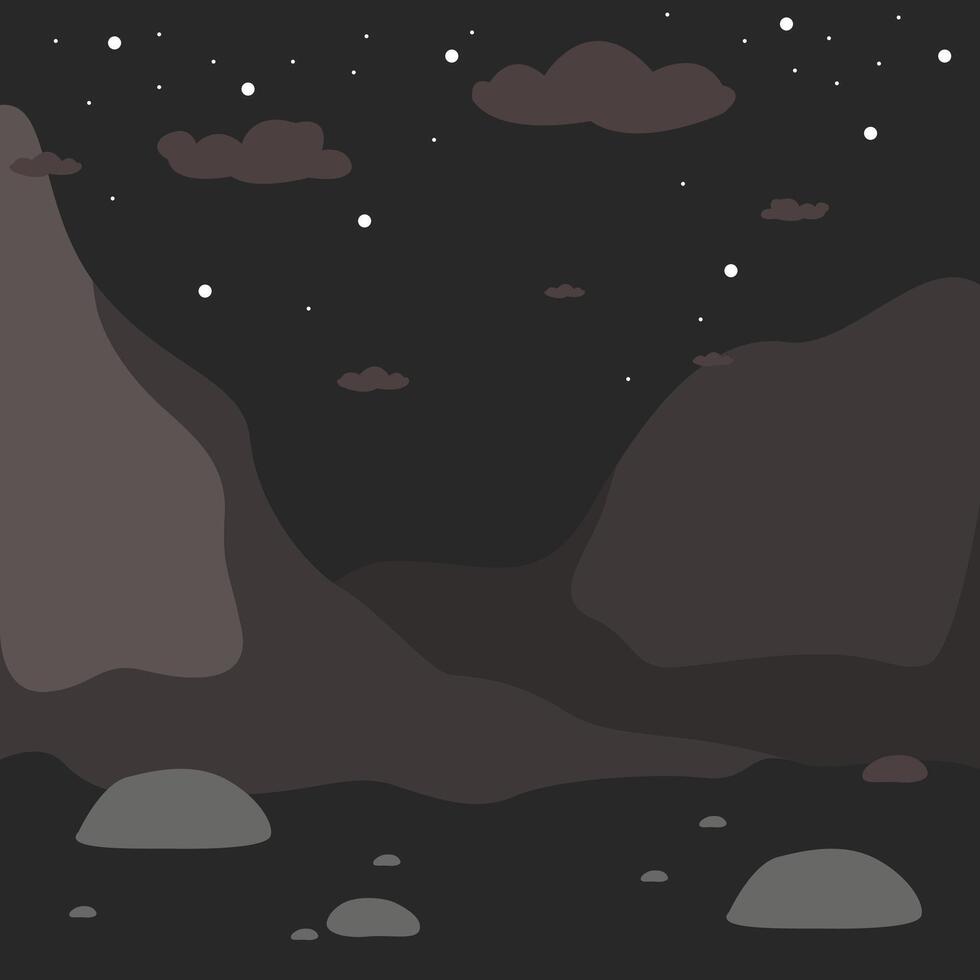 Night View Background with Cartoon Styles vector