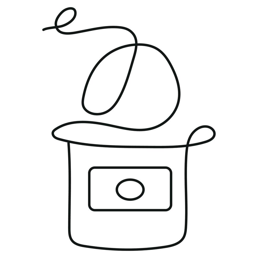coffee grinder icon for grinding coffee beans to prepare different types of coffee in line art style, for logos and other designs vector