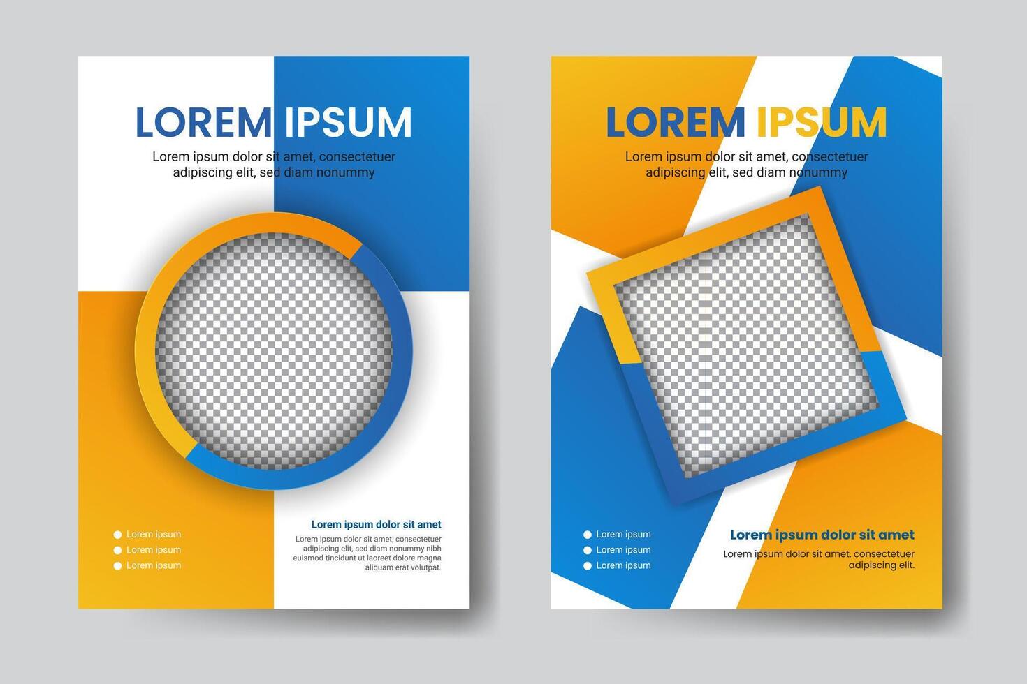 Flyer template layout design. Business flyer, brochure, magazine or flier mockup in bright colors. vector