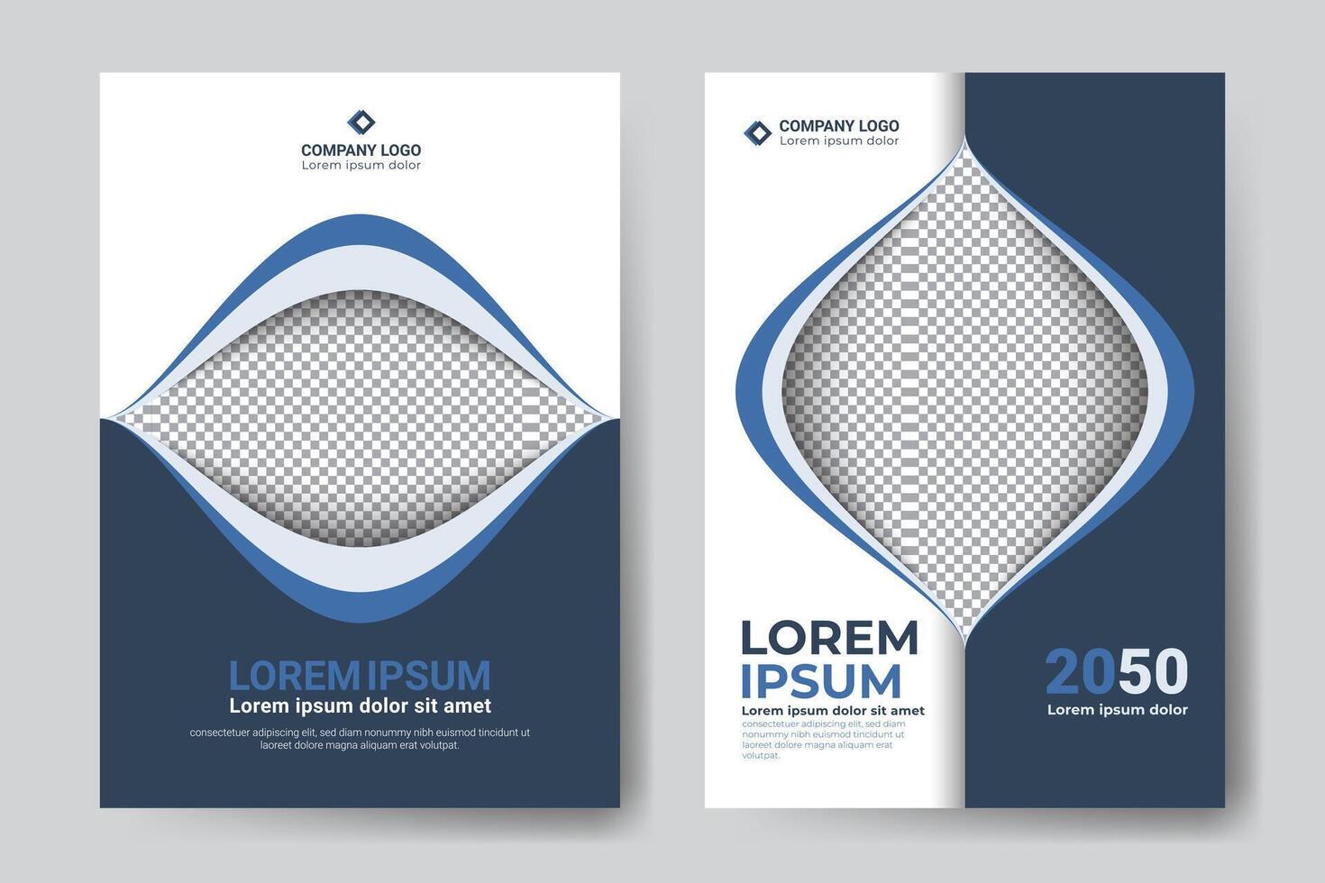 Wave. Set Abstract blue geometric modern annual report flyer Brochure leaflet, the presentation cover, magazine advertising. cover with an abstract background vector