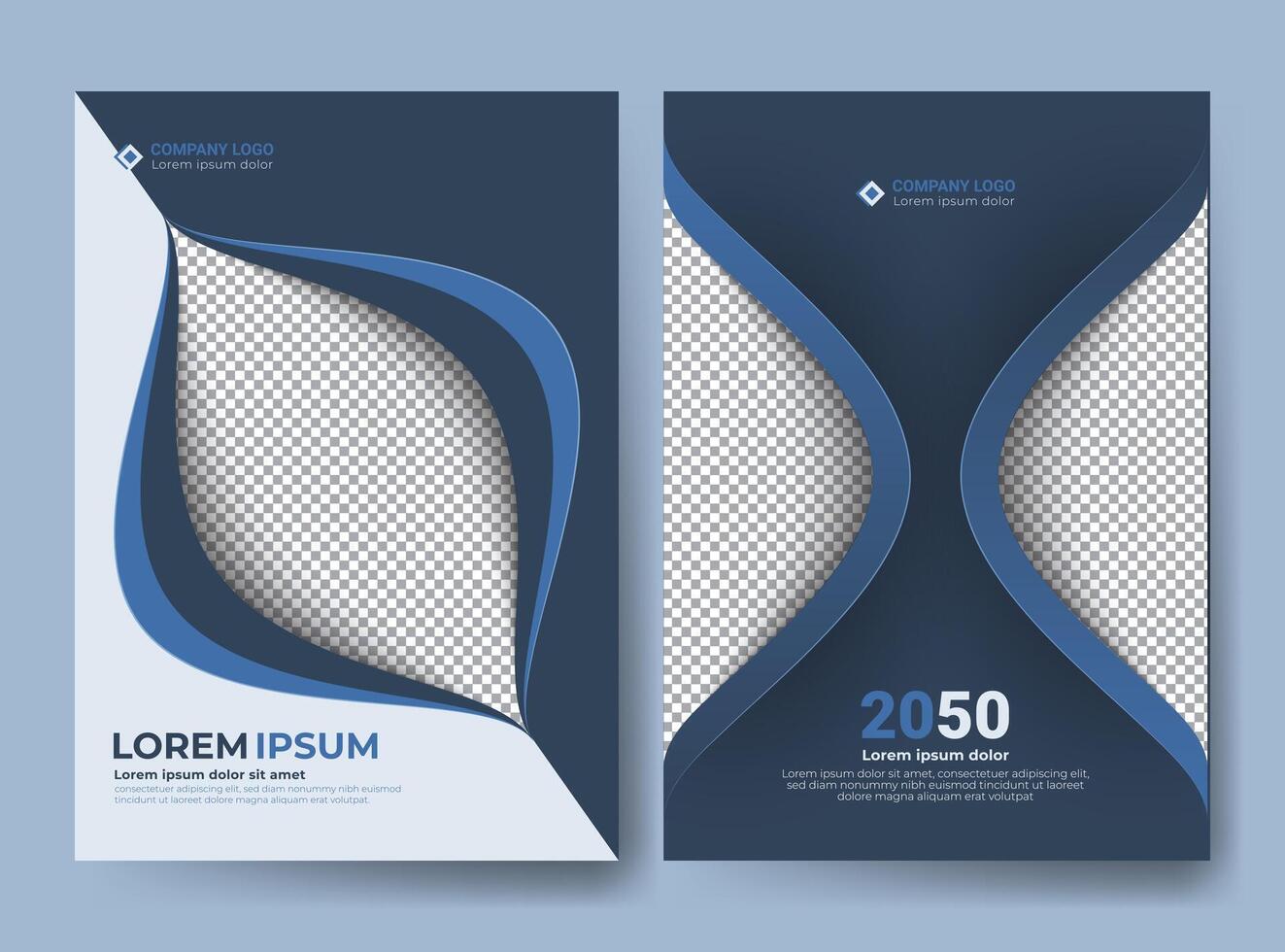 Set wave abstract blue geometric modern annual report flyer Brochure leaflet, the presentation cover, magazine advertising. cover with an abstract background vector