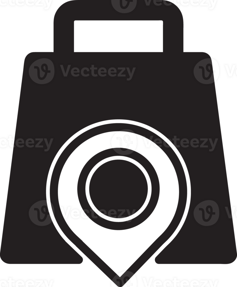 shopping bag location icon png