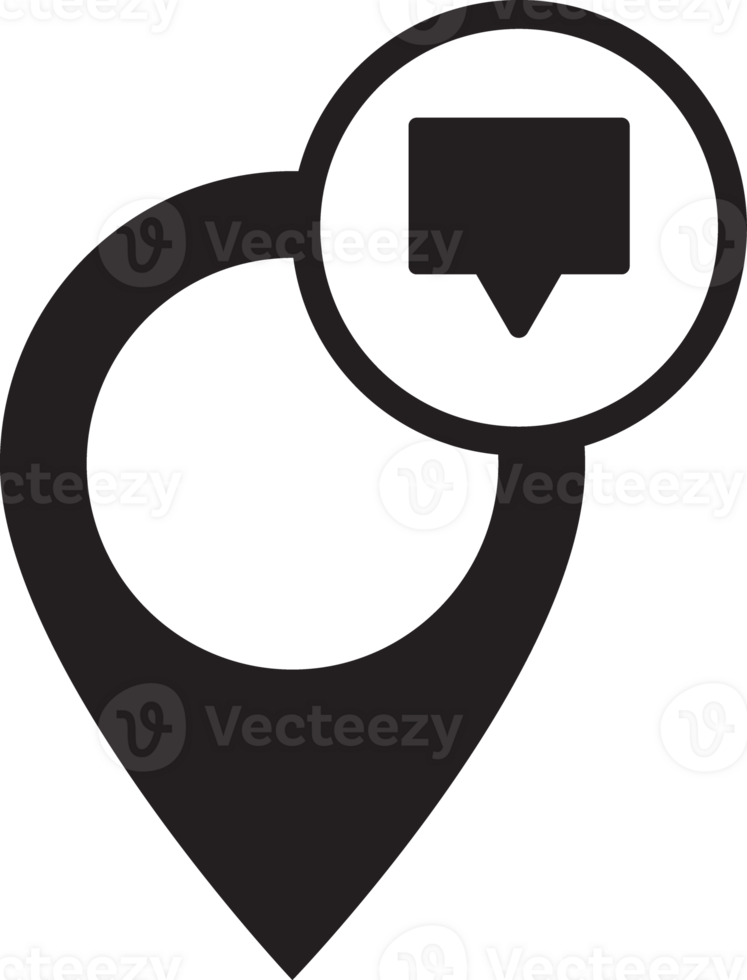 location map marker with chat icon png