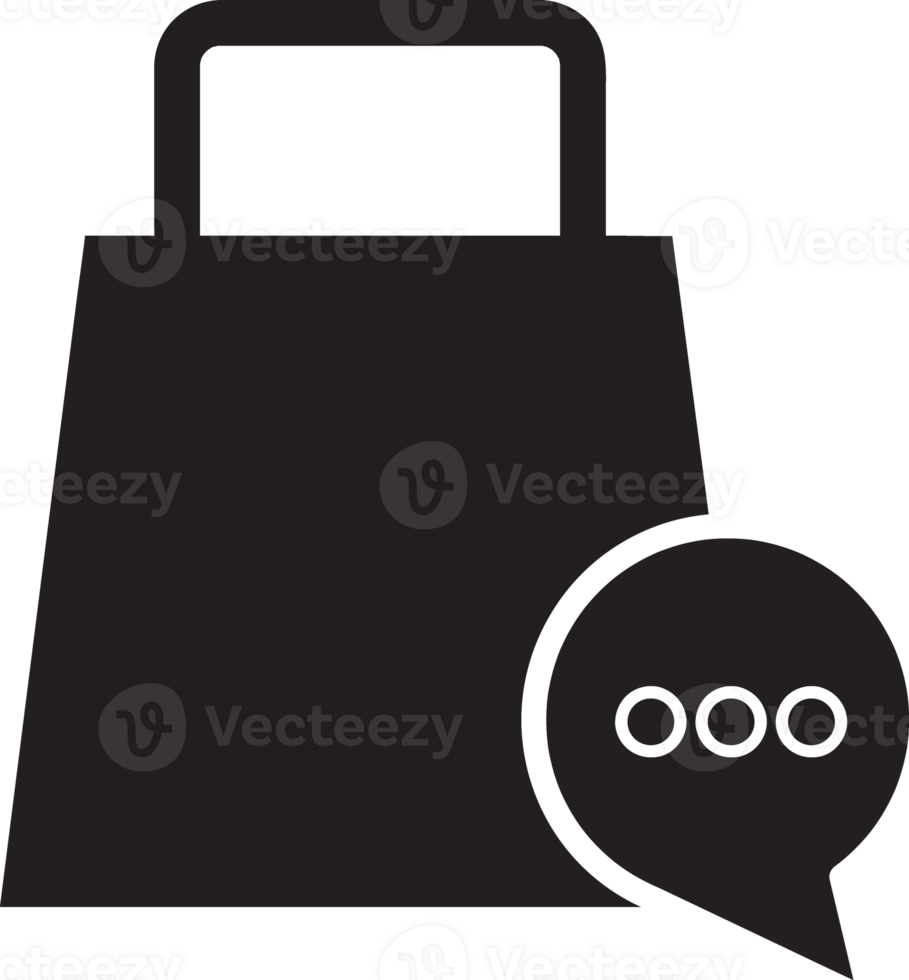 shopping bag with speech bubble png