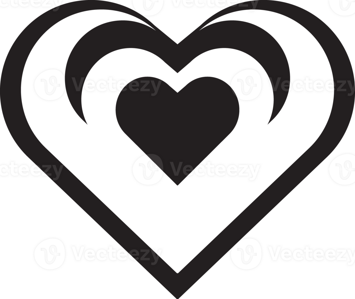 beautiful abstract love heart icon png