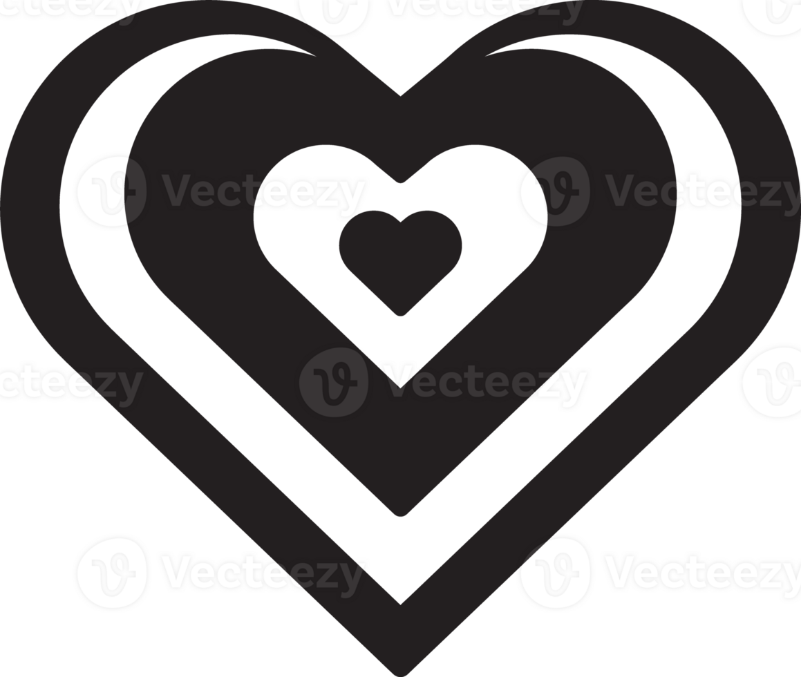 abstract love heart icon png