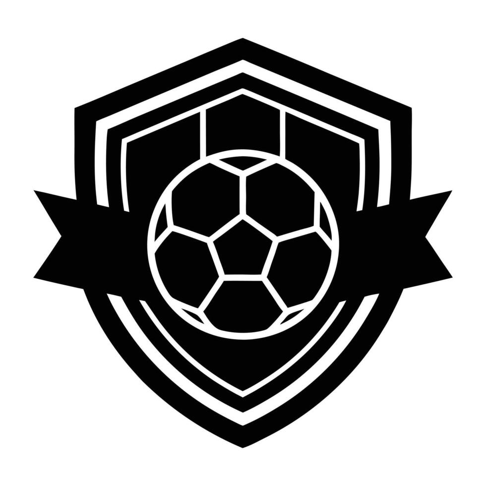 a black and white logo for a soccer team vector