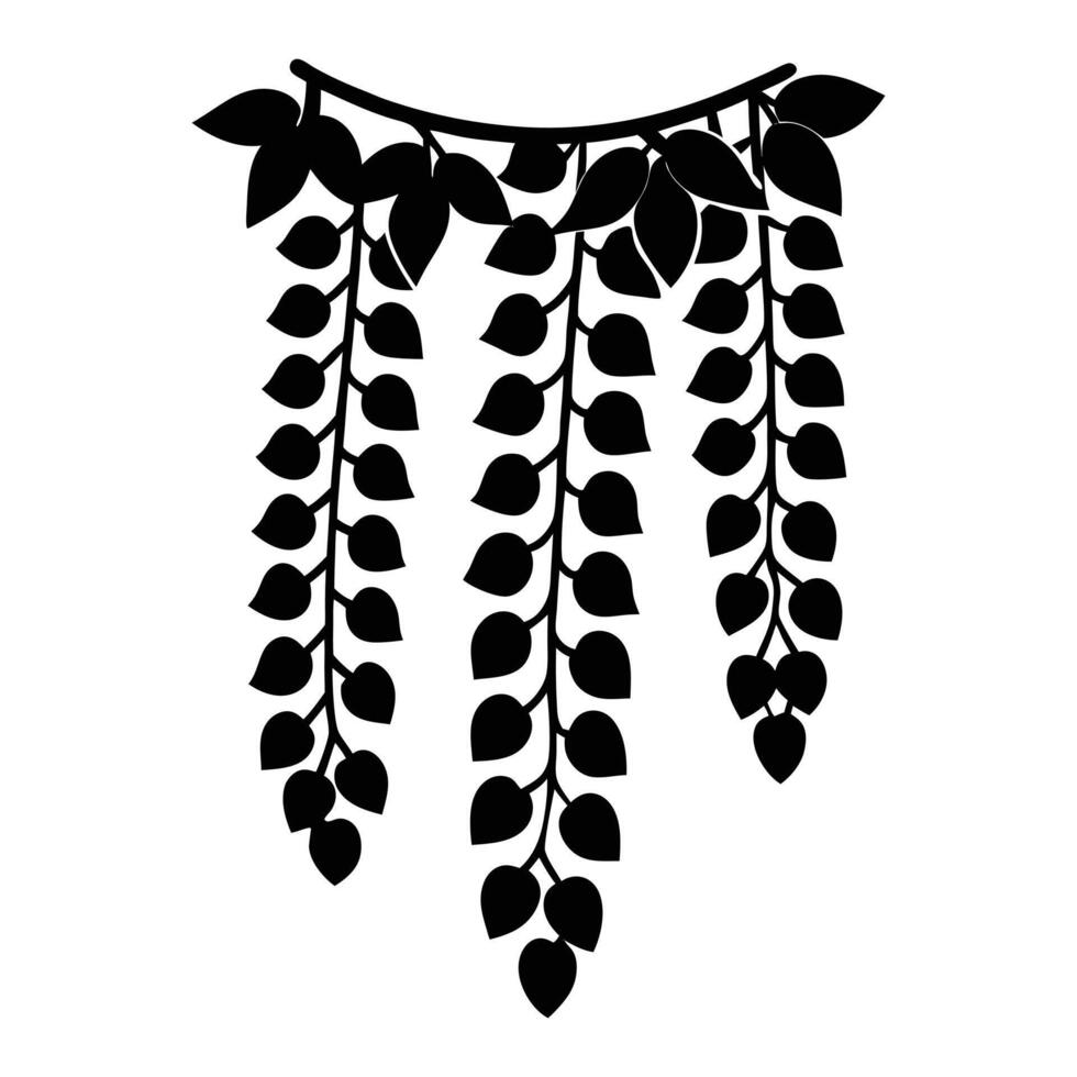 a black and white illustration of a vine. vector