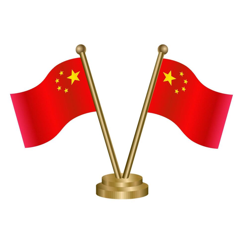 China table flag. vector