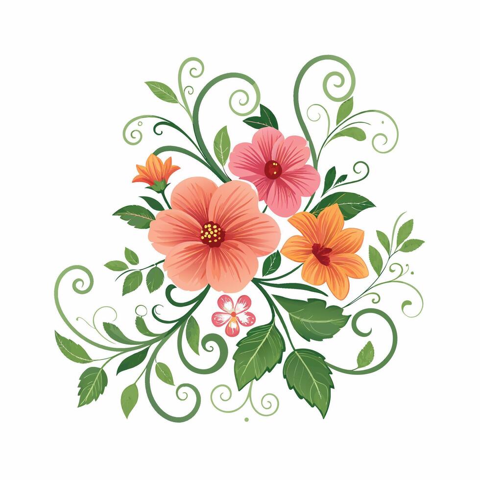 Decorative Flower Design for Digital Art and Print vector