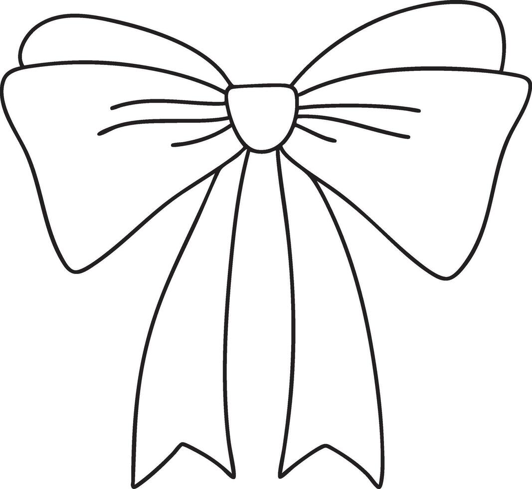 Stylized Black line Coquette Bow vector