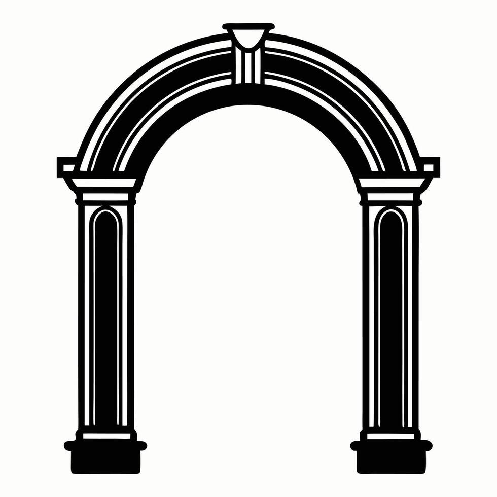 architecture archway icon illustration vector